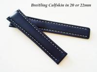 Breitling Calfskin strap in Navy, buckle